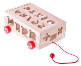 Drewniana mobilna zabawka na sznurku - cyfry