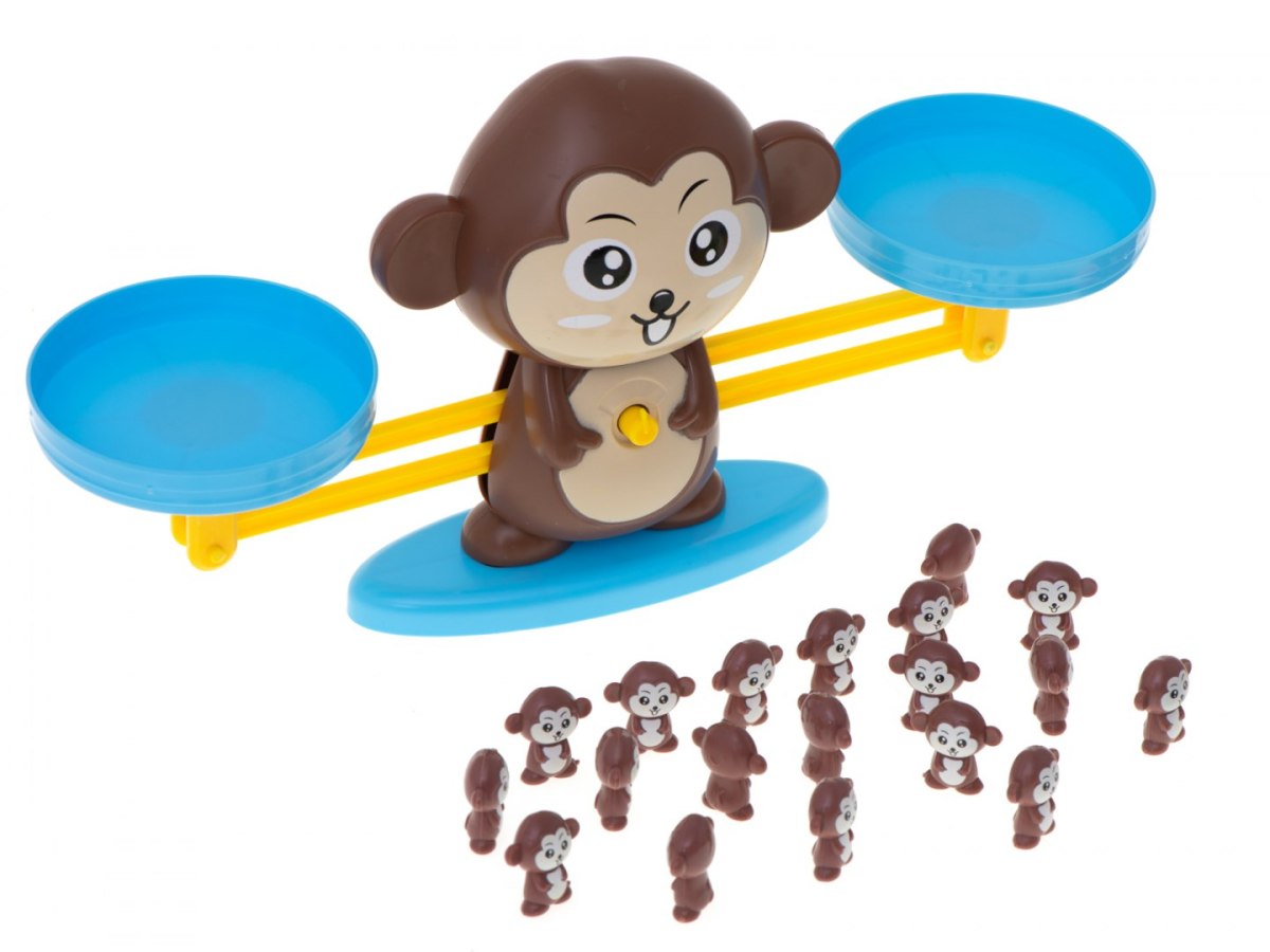 Waga szalkowa (duża) nauka liczenia - małpka