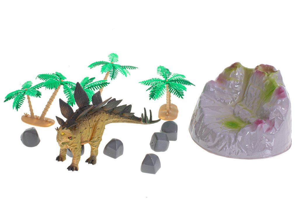Figurki dinozaury (7 sztuk) + mata i akcesoria