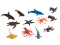 Figurki zwierzęta morskie, dzikie, zagrodowe i dinozaury (48 sztuk)