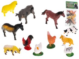 Figurki zwierzęta zagrodowe - farma (12 sztuk)