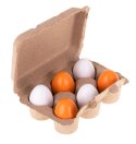 Drewniane jajka do zabawy z wyjmowanymi żółtkami