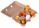 Drewniane jajka do zabawy z wyjmowanymi żółtkami