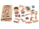 Puzzle drewniane warstwowe - budowa ciała (chłopiec) montessori