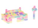 Klocki konstrukcyjne - cegły edukacyjne (580 elementów) - pastelowe