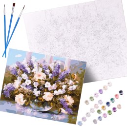 Malowanie po numerach - obraz (40x50cm) - kwiatowy pejzaż