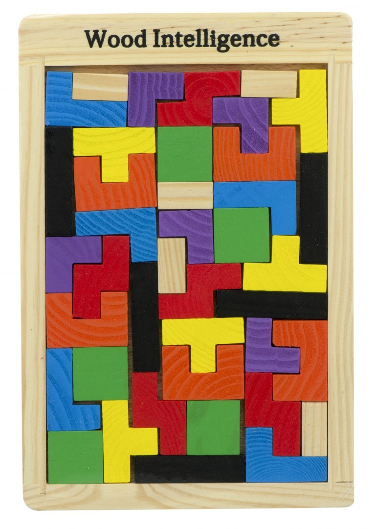 Drewniana układanka tetris (40 elementów)