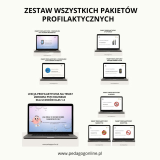 Zestaw wszystkich pakietów profilaktycznych - 24 pakiety + Prawo oświatowe w pigułce