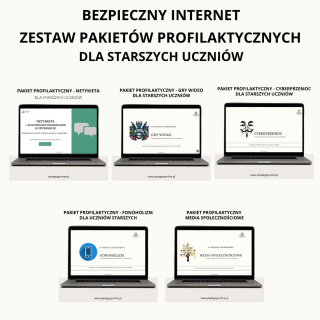 BEZPIECZNY INTERNET (dla starszych) - Cyberprzemoc, Fonoholizm, Media społecznościowe, Gry wideo, Netykieta