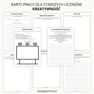 Pakiet materiałów - KREATYWNOŚĆ (dla starszych uczniów)