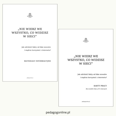 Pakiet profilaktyczny - FAKE NEWSY (dla straszych uczniów)