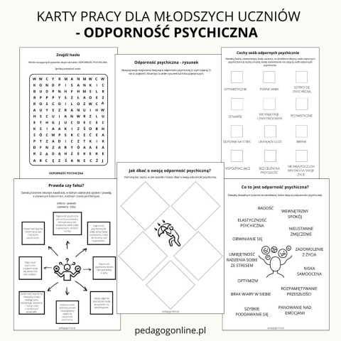 Pakiet profilaktyczny - ODPORNOŚĆ PSYCHICZNA (dla młodszych uczniów)