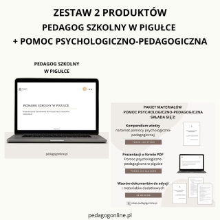 Zestaw 2 produktów - Pedagog szkolny w pigułce + Pomoc psychoglogiczno-pedagogiczna