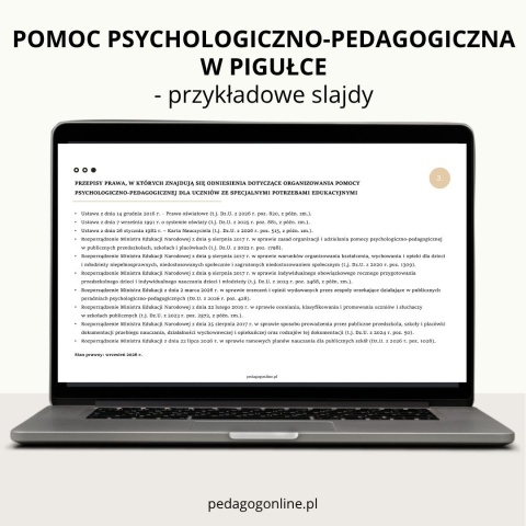 Zestaw 2 produktów - Pedagog szkolny w pigułce + Pomoc psychoglogiczno-pedagogiczna