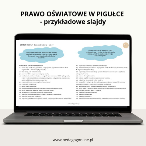 Zestaw 2 produktów - Pedagog szkolny w pigułce + Prawo oświatowe w pigułce