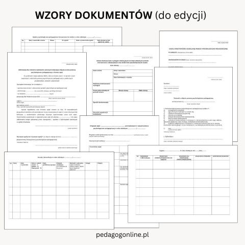 Zestaw materiałów psychologiczno-pedagogicznych