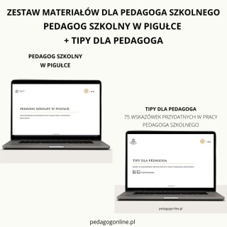 Zestaw dla pedagoga szkolnego - Pedagog szkolny w pigułce + Tipy dla pedagoga