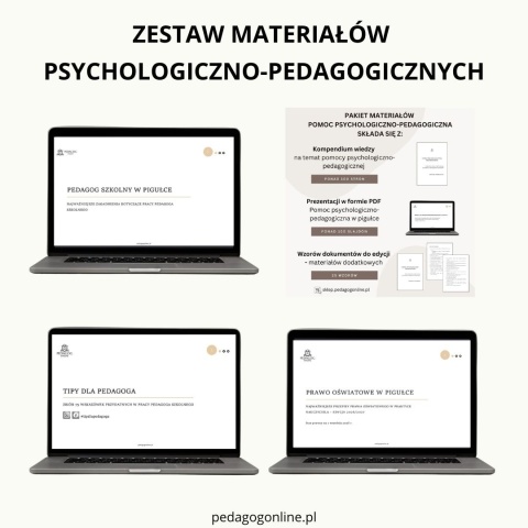 Zestaw materiałów psychologiczno-pedagogicznych